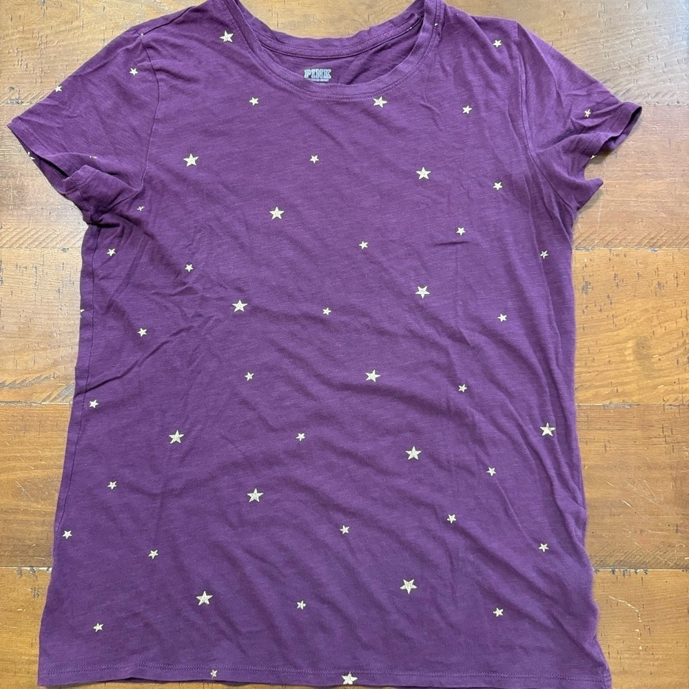 Victoria's Secret Purple Short Sleeve T-Shirt M 100% Cotton